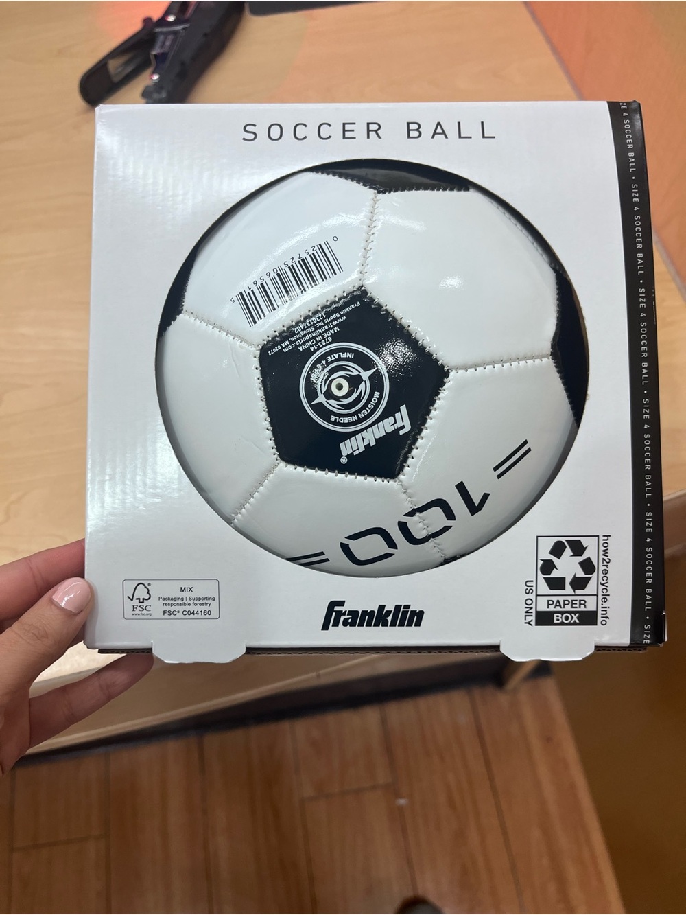 Franklin Black & White Soccer Ball - Training & Play